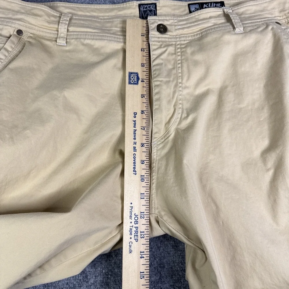 Kuhl Slackr Pant Mens 42x32 Khaki Vintage Patina Dye Articulated Knee - Picture 8 of 9